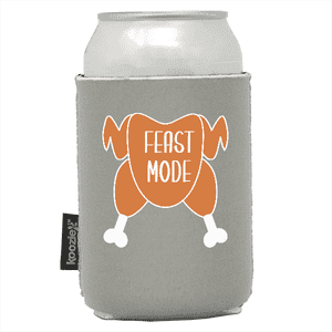 Koozie® Feast Mode Neoprene Can Cooler | 1 Side - Gray