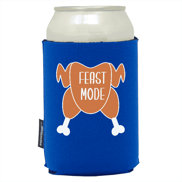 Koozie® Feast Mode Neoprene Can Cooler | 1 Side - Royal