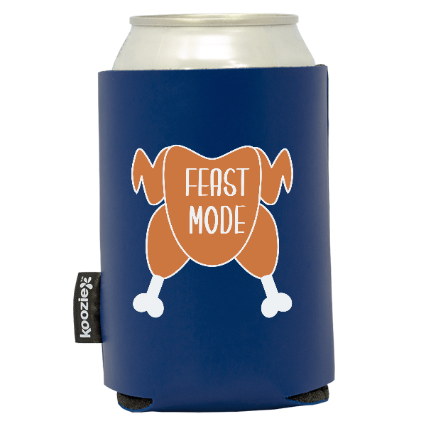Koozie® Feast Mode Vegan Leather Can Cooler | 1 Side