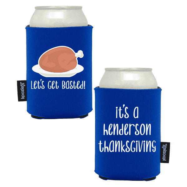 Koozie® Get Basted Foam Can Cooler | 2 Sides