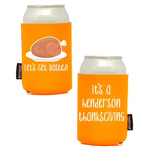 Koozie®   Get Basted Neoprene Can Cooler | 2 Sides - Yellow