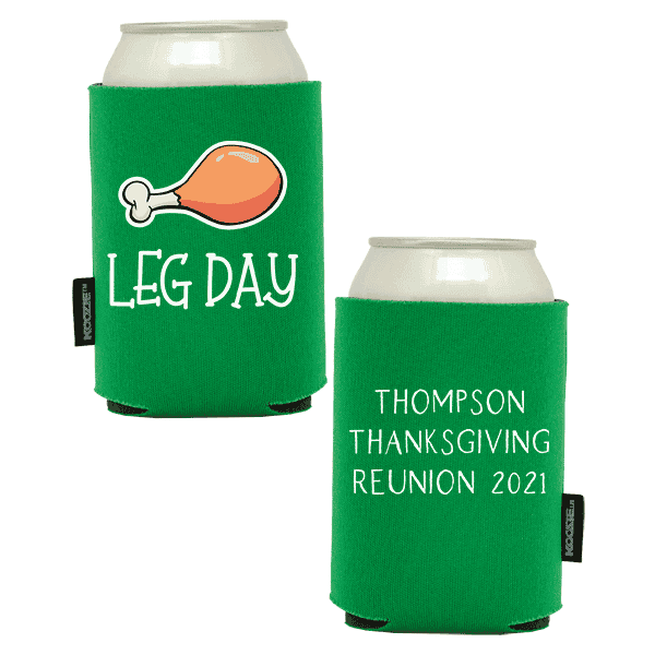 Koozie®  Leg Day Foam Can Cooler | 2 Sides - Green