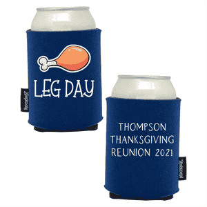 Koozie®  Leg Day Foam Can Cooler | 2 Sides - Navy