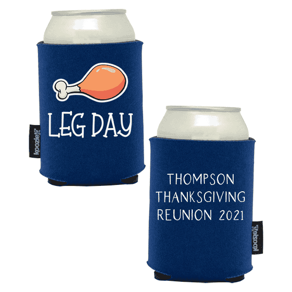 Koozie®  Leg Day Foam Can Cooler | 2 Sides - Navy