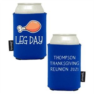 Koozie®  Leg Day Foam Can Cooler | 2 Sides - Royal