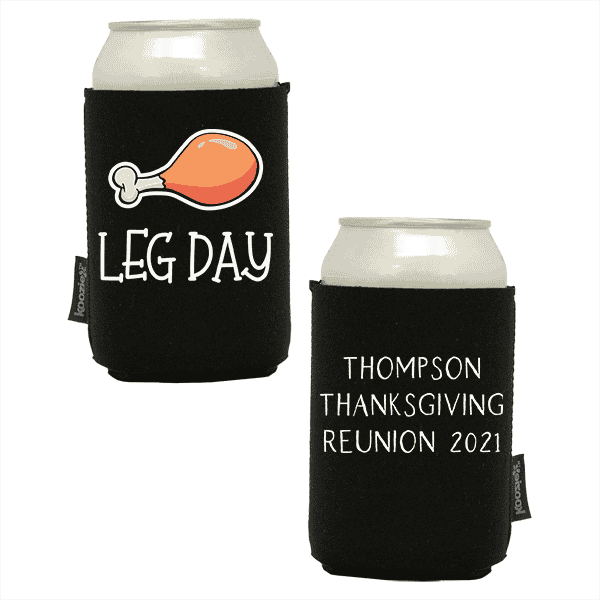 Koozie®  Leg Day Neoprene Can Cooler | 2 Side - Black