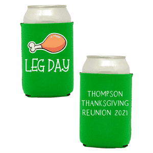 Koozie®  Leg Day Neoprene Can Cooler | 2 Side - Green