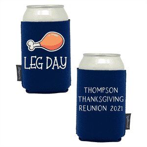 Koozie®  Leg Day Neoprene Can Cooler | 2 Side - Navy