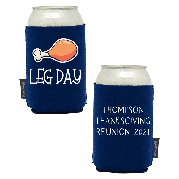 Koozie®  Leg Day Neoprene Can Cooler | 2 Side - Navy