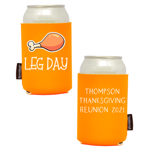 Koozie®  Leg Day Neoprene Can Cooler | 2 Side - Orange