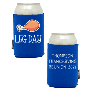 Koozie®  Leg Day Neoprene Can Cooler | 2 Side - Royal