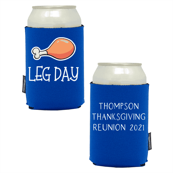 Koozie®  Leg Day Neoprene Can Cooler | 2 Side - Royal