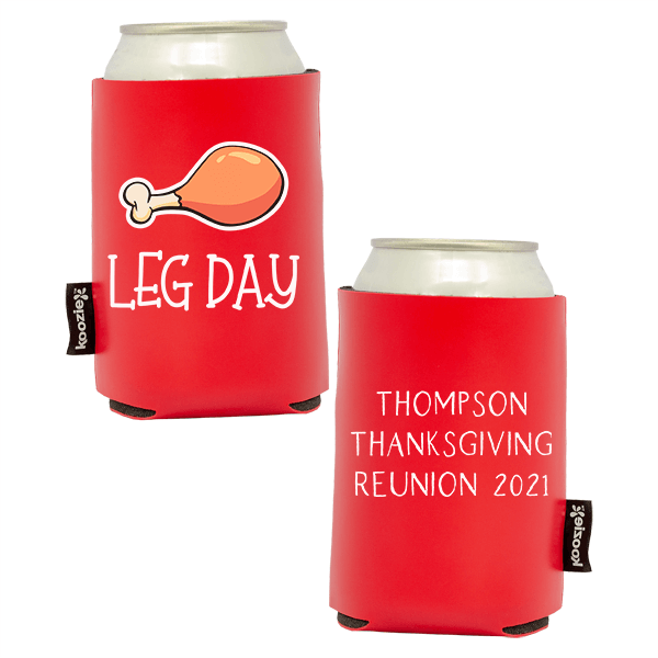 Koozie® Leg Day Vegan Leather Can Cooler | 2 Sides