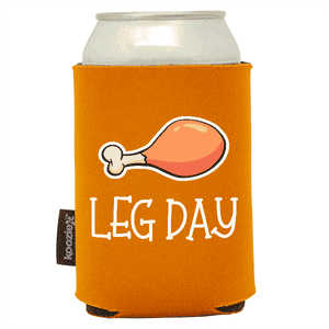 Koozie® Leg Day Foam Can Cooler |1 Side - Burnt Orange