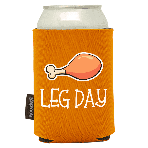 Koozie® Leg Day Foam Can Cooler |1 Side - Burnt Orange