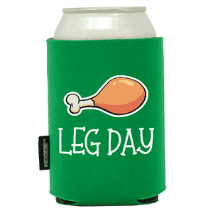 Koozie® Leg Day Foam Can Cooler |1 Side - Green