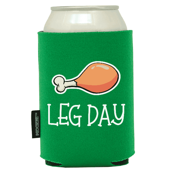 Koozie® Leg Day Foam Can Cooler |1 Side - Green