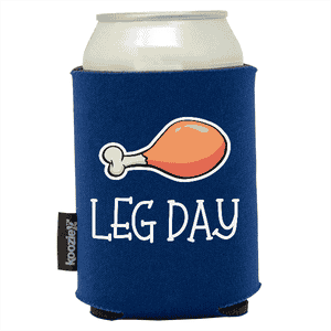 Koozie® Leg Day Foam Can Cooler |1 Side - Navy