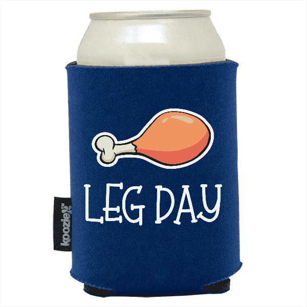 Koozie® Leg Day Foam Can Cooler |1 Side - Navy