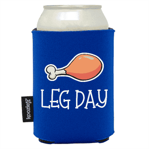 Koozie® Leg Day Foam Can Cooler |1 Side - Royal