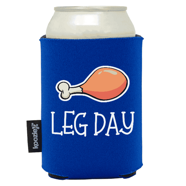 Koozie® Leg Day Foam Can Cooler |1 Side - Royal