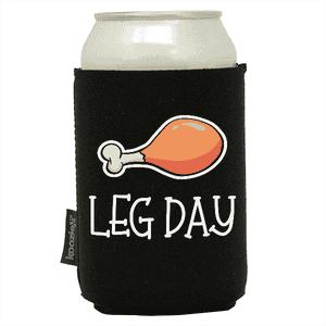 Koozie®  Leg Day Neoprene Can Cooler | 1 Side - Black