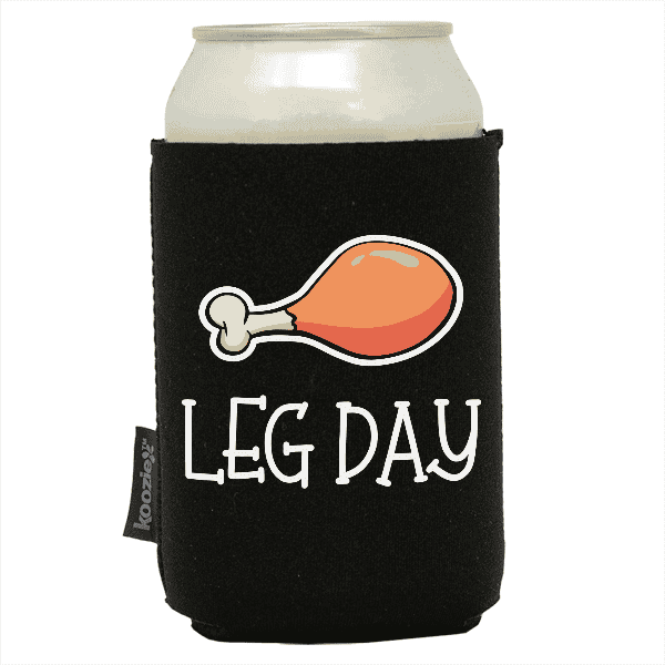 Koozie®  Leg Day Neoprene Can Cooler | 1 Side - Black