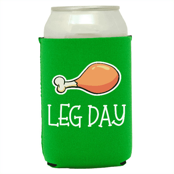 Koozie®  Leg Day Neoprene Can Cooler | 1 Side - Green