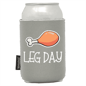 Koozie®  Leg Day Neoprene Can Cooler | 1 Side - Gray