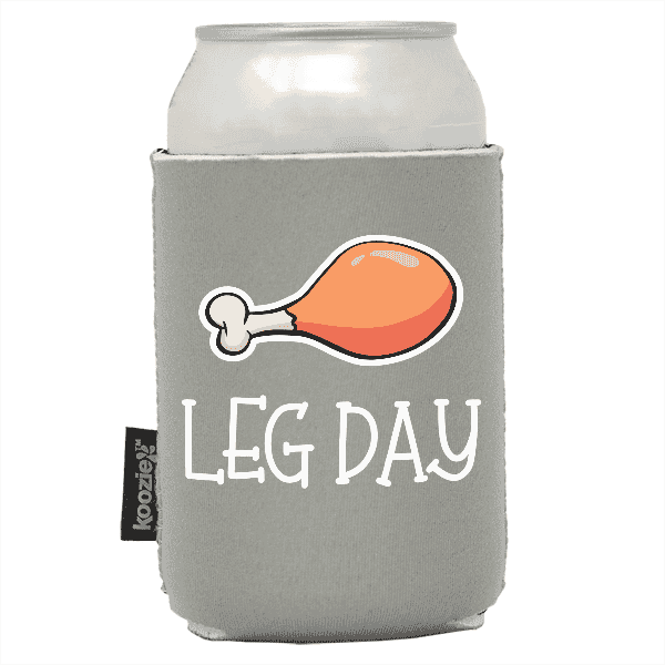Koozie®  Leg Day Neoprene Can Cooler | 1 Side - Gray