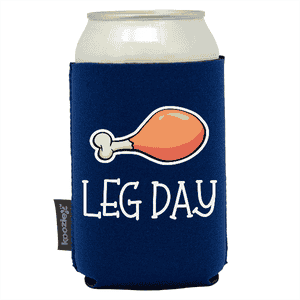 Koozie®  Leg Day Neoprene Can Cooler | 1 Side - Navy