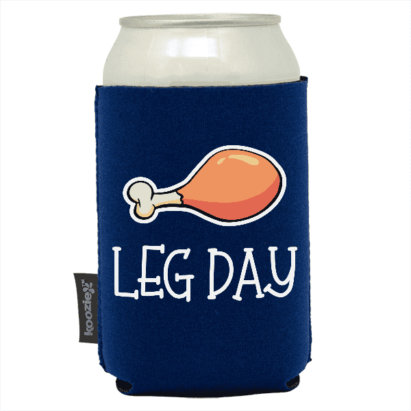 Koozie®  Leg Day Neoprene Can Cooler | 1 Side - Navy