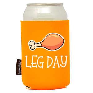 Koozie®  Leg Day Neoprene Can Cooler | 1 Side - Neon Orange