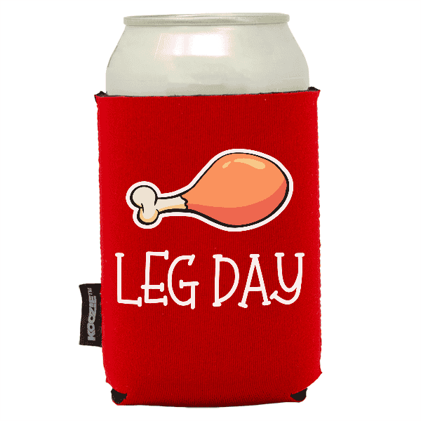 Koozie®  Leg Day Neoprene Can Cooler | 1 Side - Red