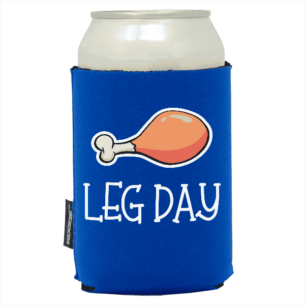 Koozie®  Leg Day Neoprene Can Cooler | 1 Side - Royal