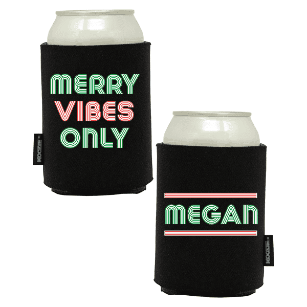 Double Sided Merry Vibes Only Koozie®