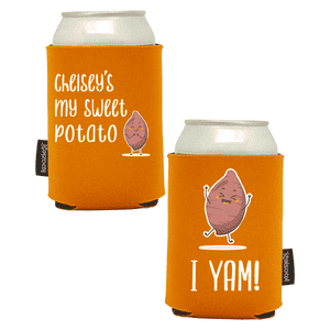 Koozie®  Sweet Potato  Foam Can Cooler | 2 Sides - Burnt Orange