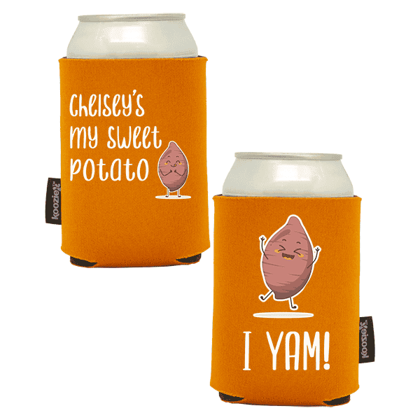 Koozie®  Sweet Potato  Foam Can Cooler | 2 Sides - Burnt Orange