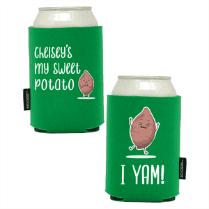 Koozie®  Sweet Potato  Foam Can Cooler | 2 Sides - Green