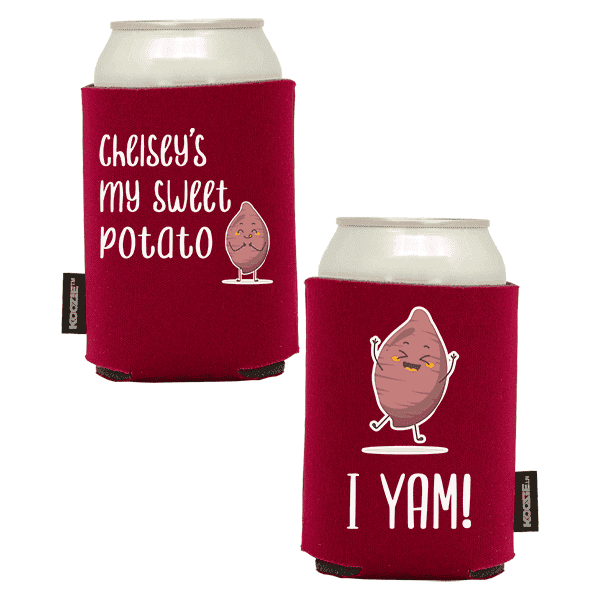Koozie®  Sweet Potato  Foam Can Cooler | 2 Sides - Maroon