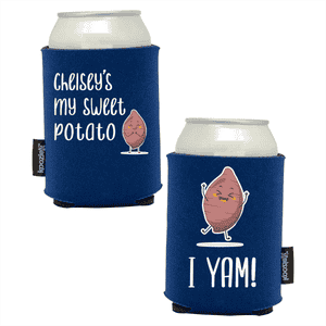 Koozie®  Sweet Potato  Foam Can Cooler | 2 Sides - Navy