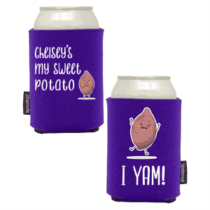 Koozie®  Sweet Potato  Foam Can Cooler | 2 Sides - Purple
