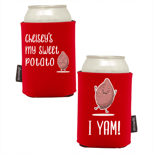 Koozie®  Sweet Potato  Foam Can Cooler | 2 Sides - Red