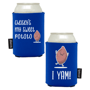 Koozie®  Sweet Potato  Foam Can Cooler | 2 Sides - Royal 