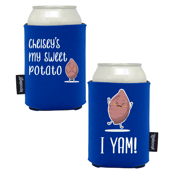Koozie®  Sweet Potato  Foam Can Cooler | 2 Sides - Royal 