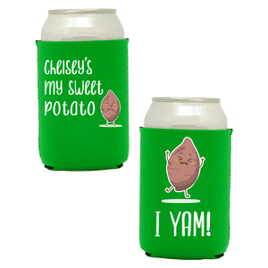 Koozie®  Sweet Potato  Neoprene Can Cooler | 2 Sides - Green