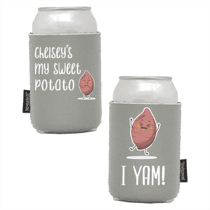 Koozie®  Sweet Potato  Neoprene Can Cooler | 2 Sides - Gray
