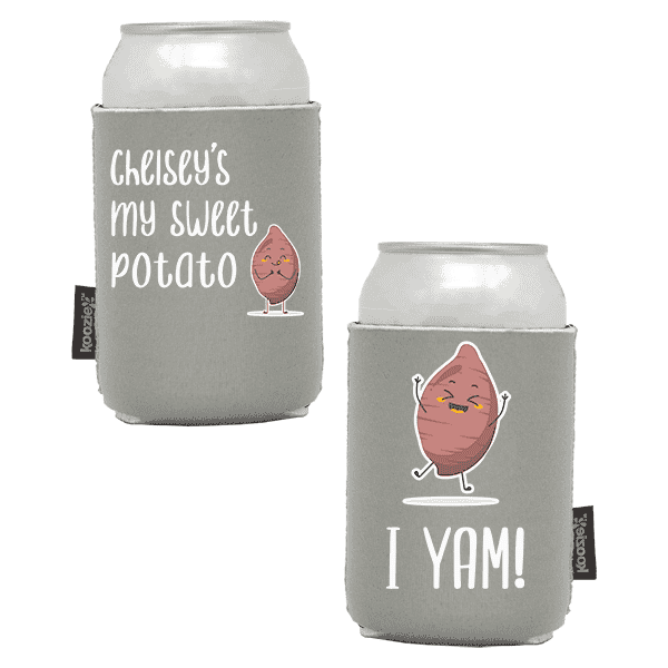 Koozie®  Sweet Potato  Neoprene Can Cooler | 2 Sides - Gray