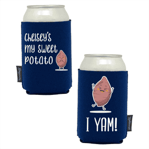 Koozie®  Sweet Potato  Neoprene Can Cooler | 2 Sides - Navy