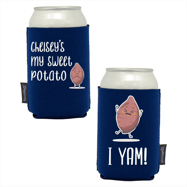 Koozie®  Sweet Potato  Neoprene Can Cooler | 2 Sides - Navy